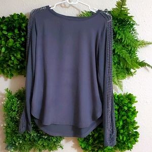 LOFT Lightweight Grey Blouse